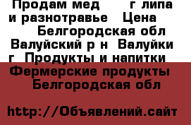 Продам мед 2018 г липа и разнотравье › Цена ­ 1 100 - Белгородская обл., Валуйский р-н, Валуйки г. Продукты и напитки » Фермерские продукты   . Белгородская обл.